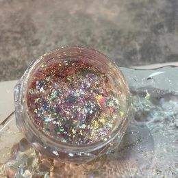 Schaduwcosmetica Crystal Fire Pink Aurora Opal Powder Chameleon Glitter Flakes voor oogschaduw Nail Art Resin Crafts Manicure Paillettes