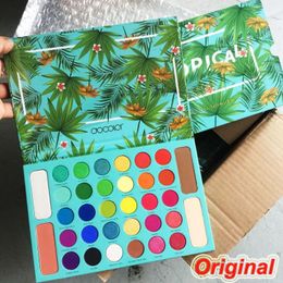 Shadow Docolor Tropical Eye Shadow Palette Make -up Oogschaduw 34 Kleur Shimmer Matte sterk gepigmenteerd oogschaduw Poeder Waterdicht merk Co