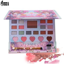 Shadow Fashion Palette de fard à paupières 26 couleurs Palette de fard à paupières mat Glitter Ombre à paupières Maquillage Set Japonais Anime Cosmétiques avec pinceau