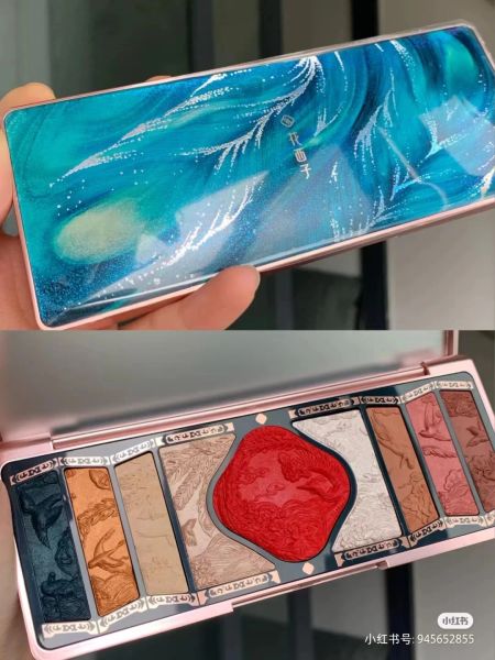 Florasis Florasis chinois Ancient Style Nine Couleurs Palette de fard à paupières en relief Matte Shimmer Shimows Palette de maquillage Cosmetics Fleurs