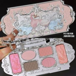 Shadow Flower Know Swan Ballet Eye Shadow Plate Six Couleurs Contour Compact Pure Desire Wind Highlight Earth Color Student Facial Plate