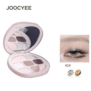 Shadow JC/Joocyee Multicolor Eye Shadow Palette 8 Colors 09 Drijvende groene matte glinstering Glitter Women Beauty Cosmetic Eye Face Make -up