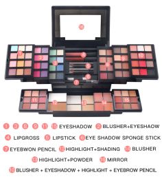 Shadow MISS ROSE 142 kleur oogschaduw make-up kit voor visagiste Transpiratie Gemakkelijk te verwijderen make-up Professinal Women Eye Cosmetic