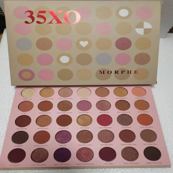 Ombre à fard à paupières multicolores 35 palette de maquillage de couleur rose rose paillette violette mate miroitement imperméable