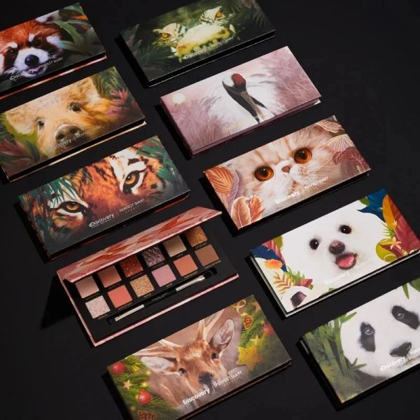 Sombra NUEVO Diario perfecto Sombra de ojos animal Hada mariposa Paleta púrpura Primavera y verano Rosa Púrpura Zorro rojo Paleta marrón Maquillaje