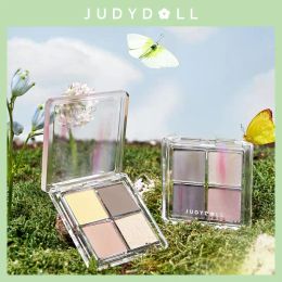 Shadow New Update!Judydoll Palette d'ombre à paupières 4 couleurs farfelue mime mate maquillage des yeux imperméables durables durables