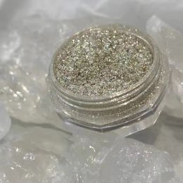 Sombra al por mayor súper bling borosilicate crome cristal pigmento champán dorado polvo para la cara esmalte de la uña Sello de sombra de ojos