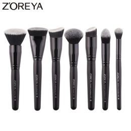 Shadow Zoreya Black Makeup Brushes Set Face Eye Foundation Cosmetic Foundation Powder Blush fard à paupières Kabuki Magasin Brush Brush Tool