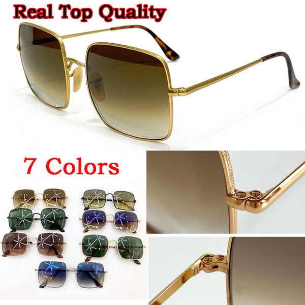 rayons ombragés lunettes de soleil femmes hommes designer Fashion Square Luxury Brand Design UV400 Lunettes Or Cadre Verre Len vintage protection uv mode