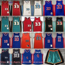 Shady313EMinem Classic Retro 1998-99 Basketball 33 Granthill Jersey Vintage Throwback Joedumars Dennisrodman Isiahthomas Jersey Shirt Sports Shirt