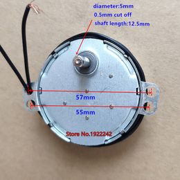 Diamètre de l'arbre 5 mm, 110V 220V 4W MOTEUR SYNCHRONE 50TYC 50TYZ 3RPM 5RPM MOTEUR D'EGRAGE AC ~