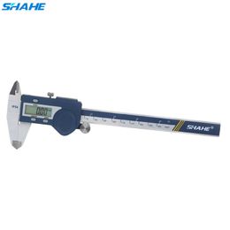 Calibradores digitales impermeables SHAHE IP54, calibrador Vernier electrónico de acero inoxidable, herramientas de medición de 150 mm 210810
