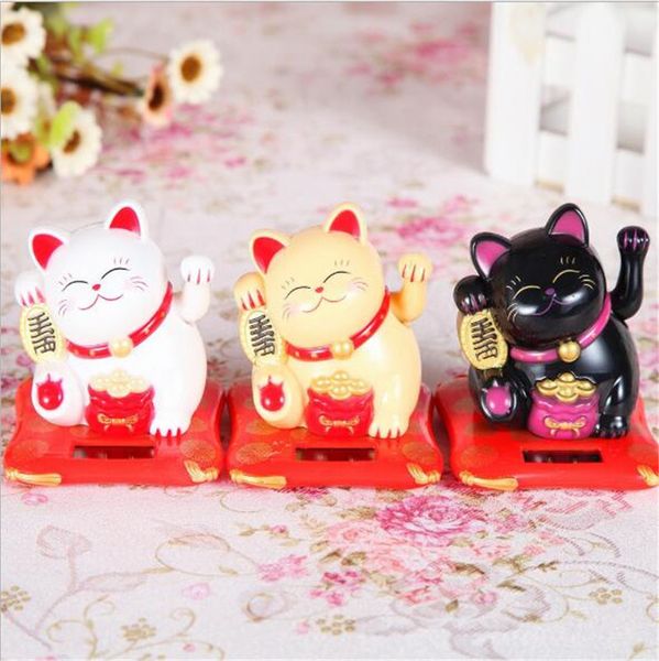 Poignée de main Lucky Cat Contre Décoration Waving Cat Oranment Accueil Bureau Boutique Décor richesse Fortune Artisanat Feng Shui chat Cadeaux