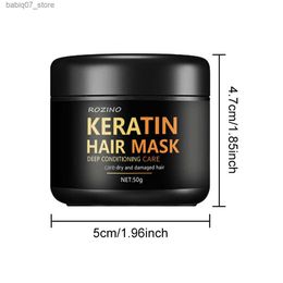 Shampooing revitalisant 2 pièces réparation soins capillaires masque facial dommages rester dans la récupération moléculaire profondeur douce traitement de la kératine et du cuir chevelu condition 50G Q240316