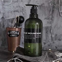 Shampooing Conditionneur Bouteille de shampoing pour salle de bain Distributeur de savon Désinfectant pour les mains Bouteille de conditionneur de cheveux rechargeable Réservoir de stockage en plastique 500 ml Q240316