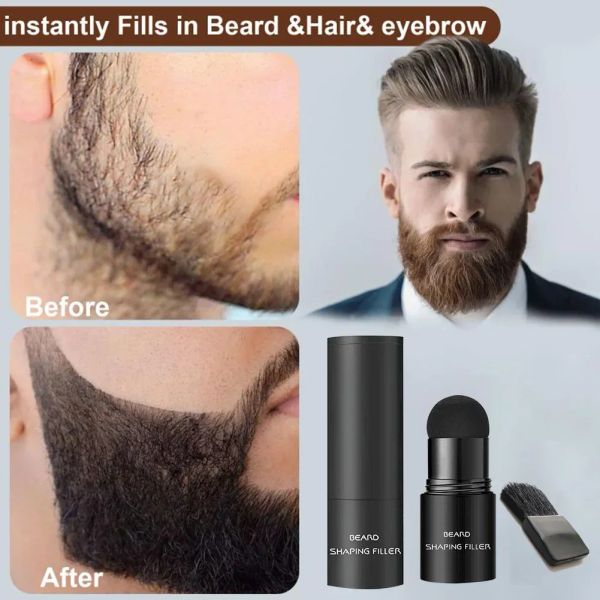 Shampooconditioner Beard Pen Filler de remplissage de barbe Crayon et brossage Bragard Sticker Stick Lastion Réparation Moustache Coloriage de coloriage Outils pour la croissance des cheveux de l'homme