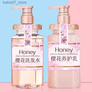 Shampoo Conditioner Cherry Blossom shampoo pluizige oliecontrole toner Soomth anti haaruitval haarverzorging set shampoo Q240316