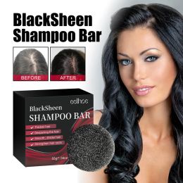 Shampooconditioner Hair Darkening Shampoo Bar Réparation des cheveux blancs gris Hair Hair Grey Reverse Bargoe Promotion La croissance des cheveux Empêche la perte de cheveux pour les hommes Femmes