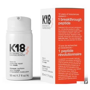 Shampooing revitalisant K18 Leavein Molecar Repair Hair Mask Treatment To Damaged 4 Minutes Inverse Damage From Bleach Color Chemical Dr Ottpo