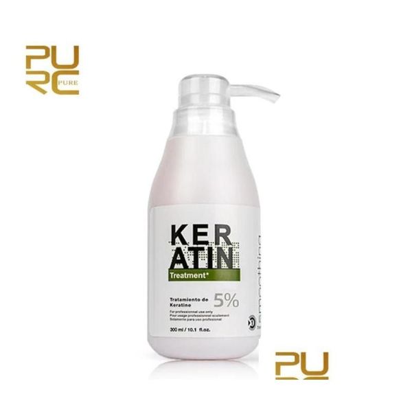 ShampooingConditioner Purc Traitement De Kératine Brésilienne Lissage Des Cheveux 5 Formol 300Ml Éliminer Les Frisottis Et Faire Des Traitements Brillants Dhgir