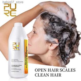 Shampooing revitalisant PURC purifiant pour le soin des cheveux traitement lissant à la kératine nettoyant adoucissant et cuir chevelu lisse Q240316