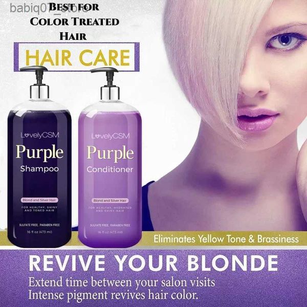 Shampooing revitalisant shampooing violet toner salon épilation ton laiton cheveux blonds argent gris couleur de cheveux colorant soin sulfate Q240316