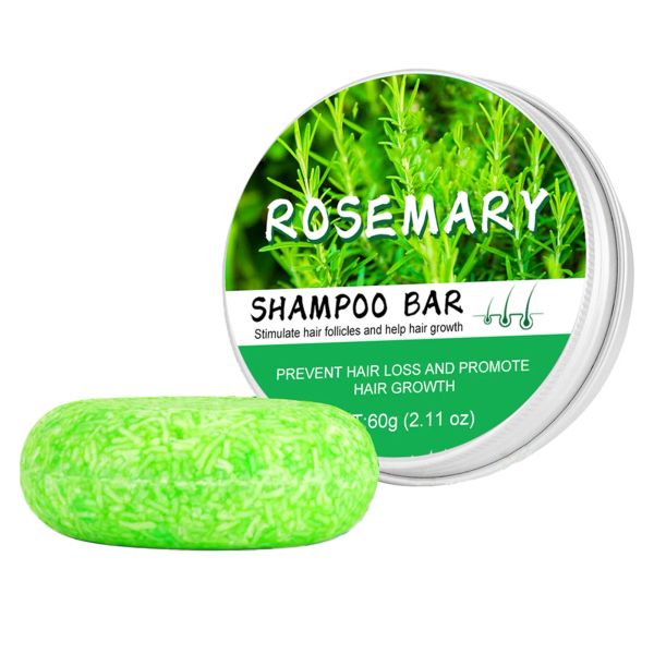 Shampoconditioner Rosemary Hair Regrowth Shampoo Shampoo Nettoyage Clour chevelume Anti-Hair Loss Shampooing Savon pour les cheveux endommagés à sec traités