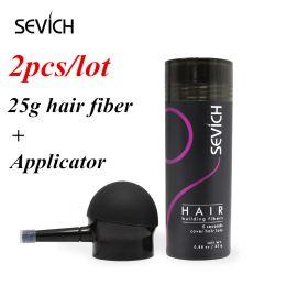 Shampooconditionneur Sevich Fibre hair fibre 25g Bâtiment de cheveux Fibre + applicateur Kératine Fibre Fibre Spray amincissement épaississant Groupe de cheveux