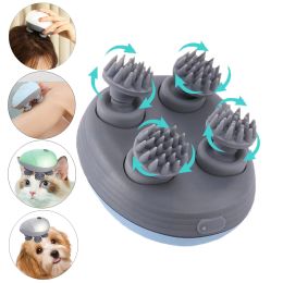 Shampooconditioner Smart Electric Pet Massager voor Cat Dog Body Deep Massage Head Hair Growth Accessoires Douche Beauty Health Care Relax USB