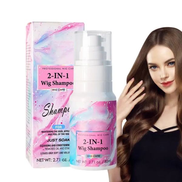 Shampooinos 2in1 Shampooing Wig Shampooind Just Toak Synthetic Wig Shampoo Nettoyage en profondeur Contrôle des folies Soft Smooth Professional Wig Care