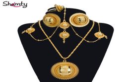Shamty etíope nupcial de oro puro color joyería africana conjuntos de joyas africanas nigeria eritrea kenya habasha syle de boda estilo A30029 D18193385917682