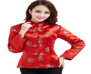 Shanghai Story Dragon Embroidery Traditional Clothing Lange Mouw Chinese Traditionele top voor vrouwen 2 Style4018209