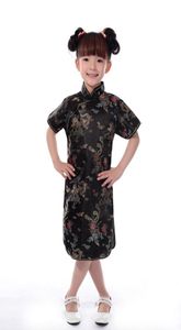 Shanghai Story Kunstzijde stoffen 17 jaar Kinderen Chinese Traditionele babykleding Draak Phoenix Tang pak Cheongsam stijl gir1405290