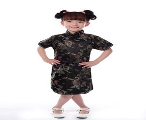 Shanghai verhaal faux zijden stoffen 17 jaar kinderen Chinees traditionele babykleding draak Phoenix Tang suit cheongsam stijl gir3503926