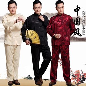 Shanghai Story Traditional Chinese Tang Pak Sets Katoen (Top + Broek) Zomer Mannelijke Nationale Stijl Kostuum Kung Fu Past Herentracksuits