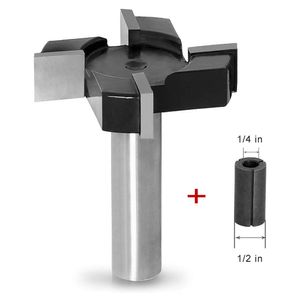 Schacht CNC Spoilboard Surfacing Router Bit Wood Frees Cutter Schieten Tool Houtbewerking Gereedschap Slaap Afvlakken Router Bit 1/2 