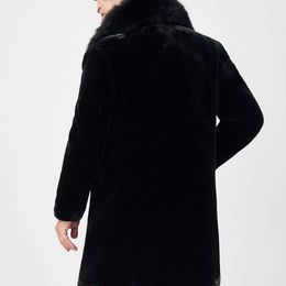 Shanli Dadi Mink Fur Mens Enracinement des créateurs moyens épaissis âgés et manteau âgé Pathers Hiver Veste en coton Tz6m