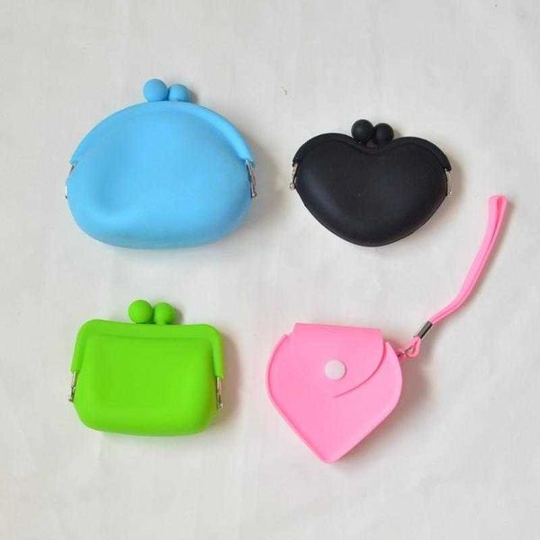Forme porte-monnaie coeur en Silicone sac à main, MINI femmes portefeuilles mode Messenger sacs bébé jouets enfants SH-8009