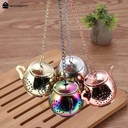 Vorm metalen theepot losse infuser roestvrijstalen blad thee maker zeef ketting druppel kruidenkruidfilter FY3945 1214 4.23