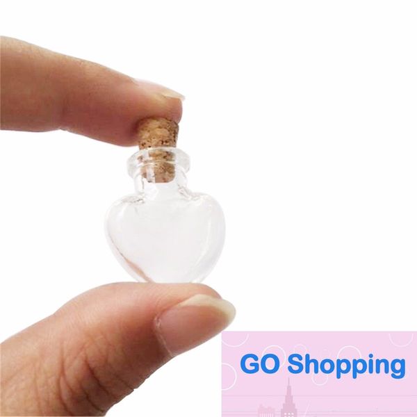 En forme de mini petites bouteilles en verre avec bouchon en liège transparent Minuscules fioles Bocaux Conteneurs Message Mariages Souhaits Bijoux Faveurs 10pcs Classique