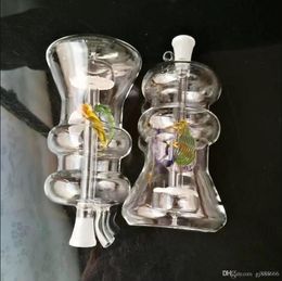 Gevormde zandkern Stille Haak Glas Glazen Bongs Accessoires, Glazen rookpijpen Kleurrijke Mini Multi-Color Handpijpen Beste lepel Glas