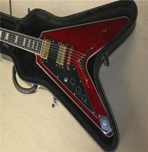 Guitare électrique en forme de V volant en V gauche, corps bordeaux NEW9632633