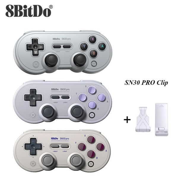 Shapers 8bitdo Sn30 Pro Sf30 Pro Controlador de juegos inalámbrico Bluetooth para Nintendo Switch Gamepad/ Os/ Android/ Raspberry Pi /windows