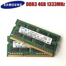 Shapers Samsung 4 Go 2RX8 PC310600S DDR3 1333MHz 4 Go Mémoire d'ordinateur portable 4G PC3 10600S 1333MHz Module de carnet SODIMM RAM