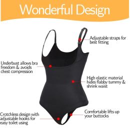 Bandeja de formas Bodysuit for Women Tummy Control Open Bust Body Shaper cintura del ceñador delgado