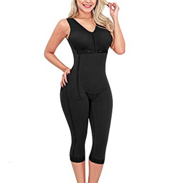 Shapewear pour les femmes contrôle du ventre corps complet Shaper bout à bout cuisse plus mince Body fermeture éclair latérale soutien du sein Long 231225