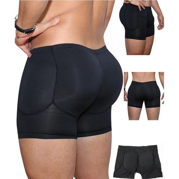 Shapewear Hombres Body Shaper Hip Pad Relleno Butt Lifter Builder Fake Ass Acolchado Bragas Pantalones cortos Ropa interior Hombre Talla grande S6XL 240117