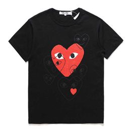 Share to Be Partner Play Mode Heren T-shirts Designer Rood Hart Shirt Casual T-shirt Katoen Borduurwerk Zomer T-shirt met korte mouwenVY0M