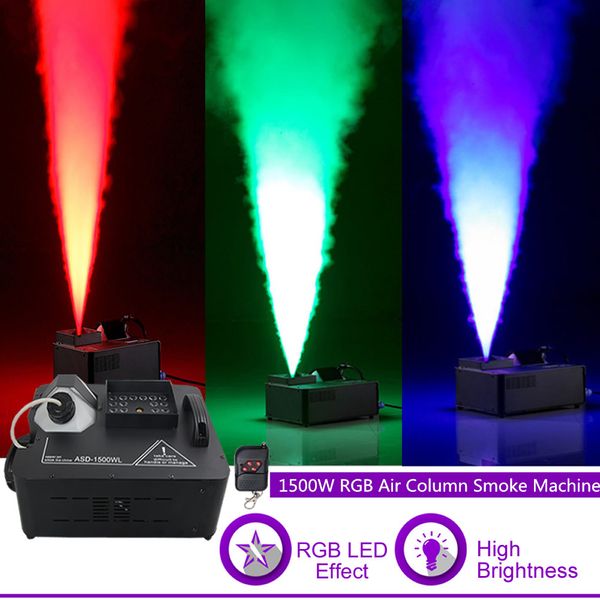 Sharelife DMX remoto 1500W RGB LED Color columna de aire máquina de niebla de humo blanco para Fiesta de DJ Show Club KTV efecto de iluminación de escenario