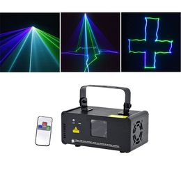Shareelife Mini Groen Blauw Cyaan DMX Laser Scan Light Pro DJ Home Party Gig Beam Effect Stage Verlichting Remote Music DM-GBC200